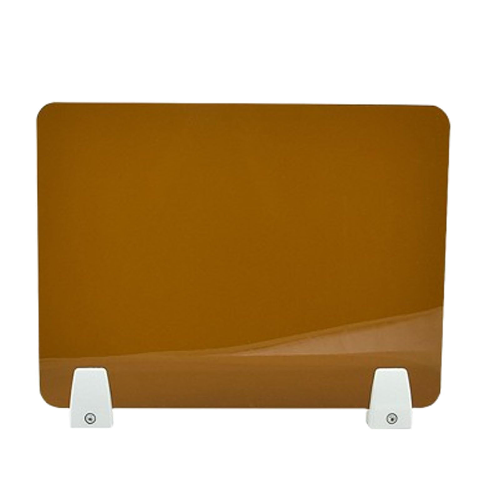 GBRJUYF Acrylic Desk Divider with Clip, Brown Transparent 30x60cm, Ideal for Office, Student Exams, and Sneezing Protection, Practical for Workspaces