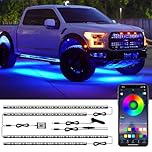 LED Underglow Kit - Multi Color, Waterproof, APP Control, Music Mode, Exterior Lights for Cars, SUVs, Trucks - DC 12V