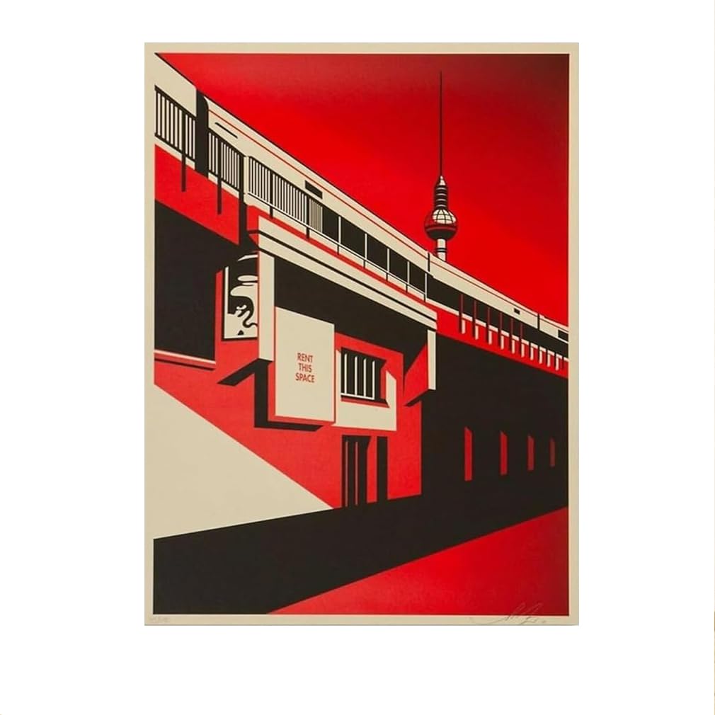 LHHJF LJHFA Shepard Fairey Poster Vintage Street Art Canvas Painting Modern Wall Art Shepard Fairey Prints Home Decor Picture 40x60cmx1 No Frame