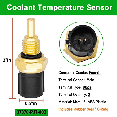Engine Dancer 2Pcs Cooling Fan Switch & Coolant Temperature Sensor 37760-P00-003 37870-Pj7-003 Compatible With Honda Acura – Civic Del Sol Cr-V Insight Cl Tl Mdx Rsx #TOP3