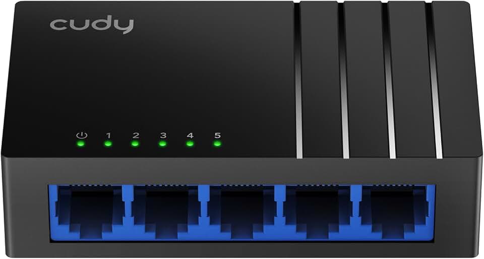 SWITCH CUDY 5 PORTA PRETO MODELO GS105D