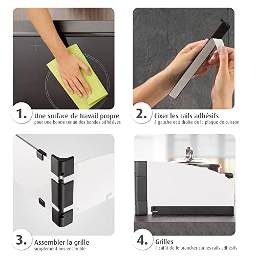 Protège-poêle argenté extensible barrière de sécurité cuisine enfant reer Basic 20058