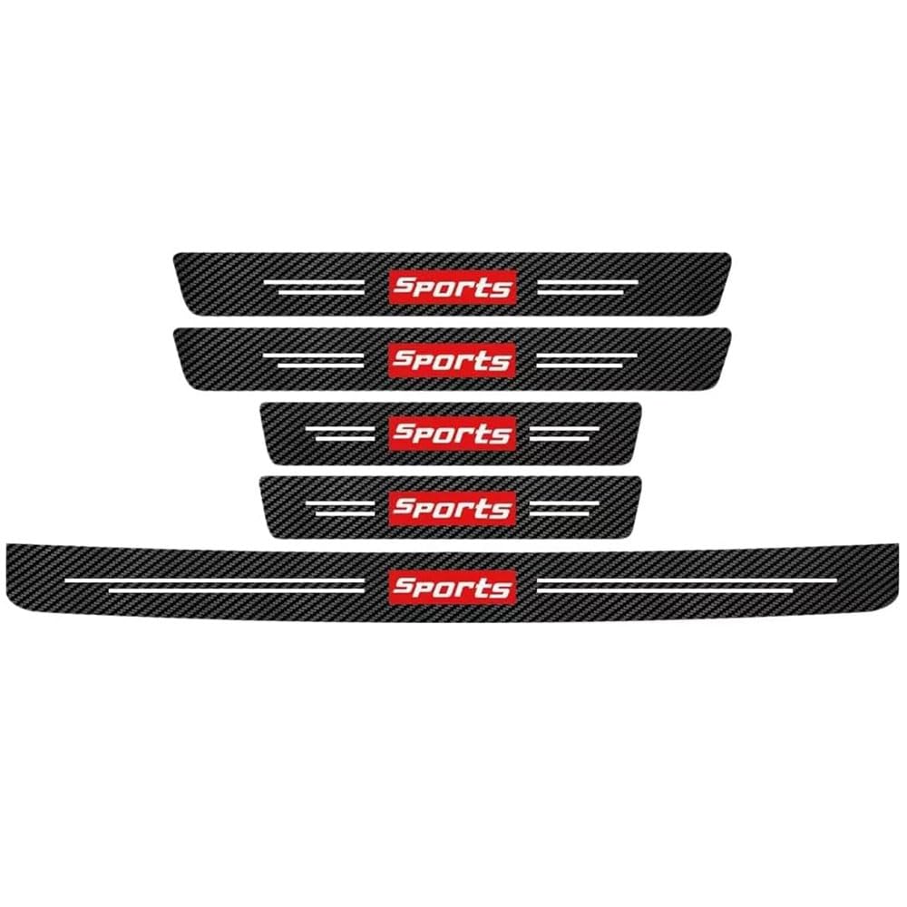 Car Door Sill Protector for Acura RDX 2006-2020 2021 2022 2023 2024 2025 YD2,Carbon Fibre Scuff Plate Guard,Door Entry Pedal Paint Protection Sticker,Rear Bumper Guard,Anti-Scratch Cover,5PieceSet