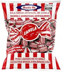 Bala sabor canela santa fé pacote 600g