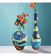 Starry Sky Flower Pots – Van Gogh-Inspired Planters With Drainage Hole, Colorful Art Decor For Indoor & Outdoor Plants