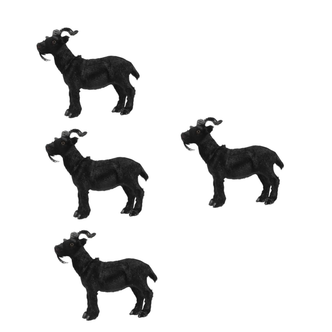 Toyvian 4pcs Goat Garden Statue Sheep Figure Pet Simulator x Plush Lamb Figures Mini Farm Animals Cute Goat Toy Farm Animal Figurines Baphomet Cartoon Artificial Props