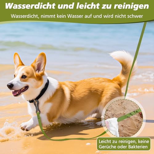 X XBEN Wasserfest Schleppleine für Hunde,3M 5M 10M 15M 20M 30M Gummierte Schleppleine mit Abschließbarer Karabine,Hundeleine Laufleine für Kleine Mittlere Große Hunde,Robuste Trainingsleine