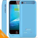iPhone SE Battery Case, Alpatronix BX120plusSE 2400mAh External Protective Portable Charging Case for iPhone SE Juice Bank Power Pack [Ultra-Slim, MFi Apple Certified, iOS 10+ Support] - (Blue)