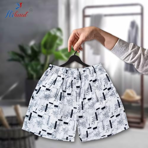 Image of Men's Cotton Shorts Waistband, Zip Fly, 1 Zip Pocket, Back Pockets (Pack of 2)