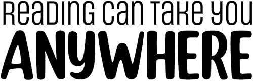 Miniatura 4 de Calcomanía de vinilo para pared, lectura puede llevarte a cualquier lugar, 8 x 25 pulgadas, moderna y motivadora optimista cita para sala de estar,