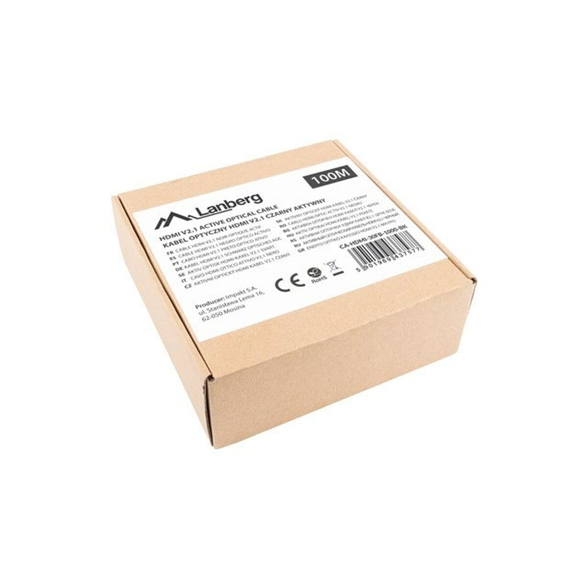 Lanberg HDMI Cable CA-HDMI-30FB-1000-BK Black 100 m, multicoloured