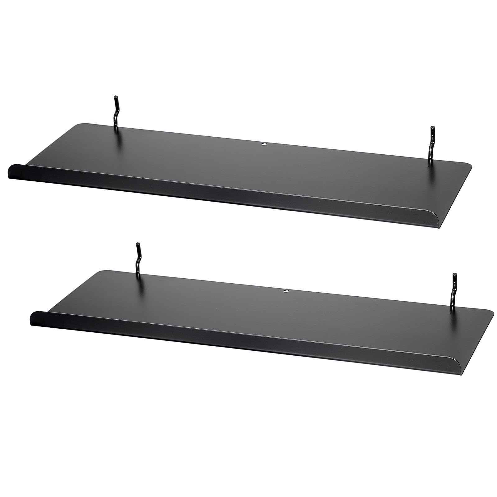 Kokone 2 Pack Pegboard Shelves with Lip - 15x5.5 in, Metal Shelf Pegboard Steel Tray Pegboard Accessories for Storing or Displaying, Wall Organizer
