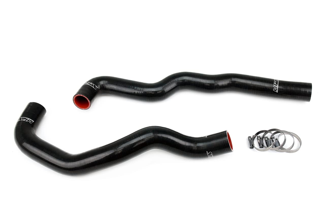 HPS Performance Black Silicone Radiator Hose Kit Coolant Compatible for 1998-2005 Lexus GS300 GS400 2JZ-GTE VVT-i Swap, 57-2080-BLK