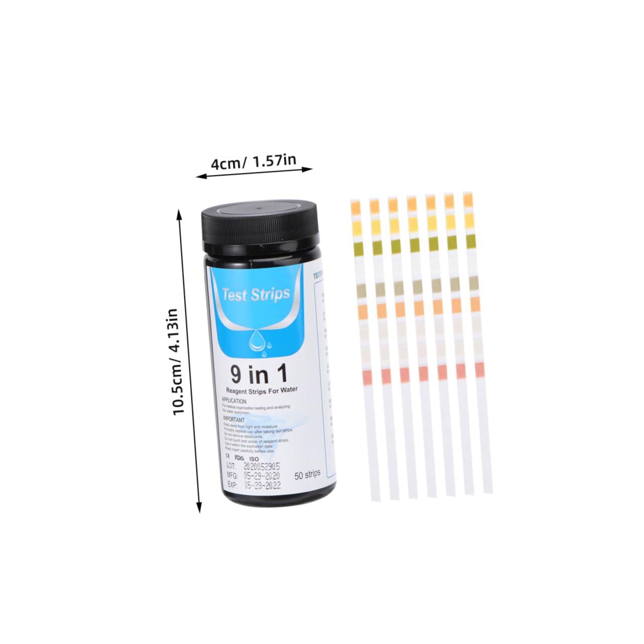 Cabilock 3 Sätze Wasserqualitätstest Ph-test Pool-teststreifen Wassertestpapiere Prüfen Pool Wasser Test Kit Ph Teststreifen Ph-testpapiere Ph Test Papier Colorful 50 Stück * 3