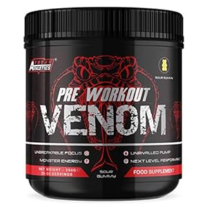 Pre Workout Venom ‘Sour Gummy’ – Pump Pre Workout Supplement by Freak Athletics – Elite Level Pre Workout Supplement – Pre Workout Powder Made in The UK – Available in Sour Gummy