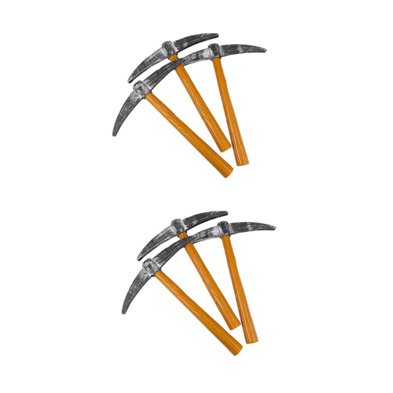 Healeved 6 Pezzi Picconi Leggeri in Plastica e Modelli Decorativi per Feste Cosplay Teatrali Piccolo Piccone Portatile per Scenografie e Foto