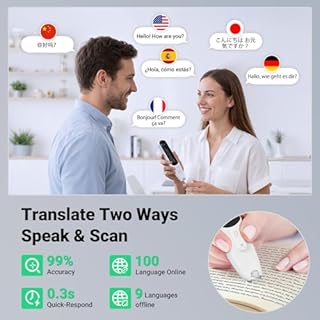 SVANTTO 4-in-1 Translator Pen & Reading Pen for Dyslexia Readers,Students and Language Learners —OCR Translation (102 Languages), Text-to-Speech Reading, Smart Notes, Voice Recorder-No Monthly fee