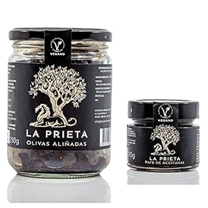 100% Spaanse Katamala Gedehydrateerde Zwarte Prietas Olijven + Tapenade Olivada Prietas Olijven Pate (2 PACK)
