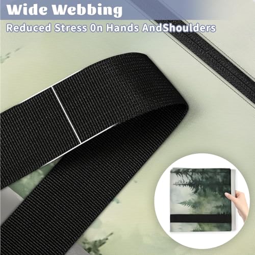 Watercolor Forest Extra Large Moving Bags Heavy Duty Storage Bags Mystical Forest Cloth Wrap Around Handles Double Zipper Reusable Convenient Foldable Storage Tote for Travel Camping Space Save4