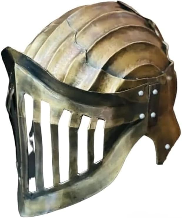 Medieval LARP Armor Dark Souls Inspired Helmet, Knight Steel Helmet Cosplay Costume