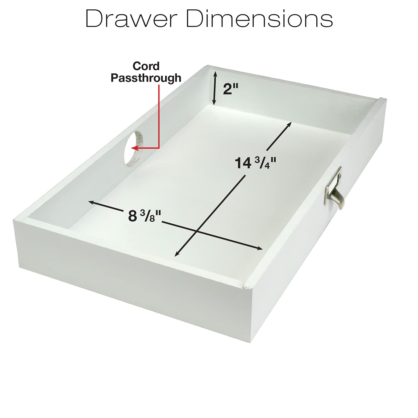 Soporte para monitor de madera: incluye cajón para la organización de escritorio de cuadernos, bolígrafos, lápices y suministros de oficina (blanco) 4
