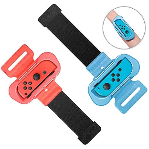 Wrist Bands for Just Dance 2023 2022 2021 2020 2019 and Zumba Burn It Up Compatible with Nintendo Switch Controller Game & Switch OLED Version, Adjustable Elastic Strap for Switch Controller 2 Pack Cover