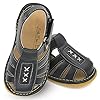 Little Mae’s Boutique Closed Toe Squeaky Sandals for Toddler Boys, Ideal Toddler Walking Shoes with Removable Squeaker…