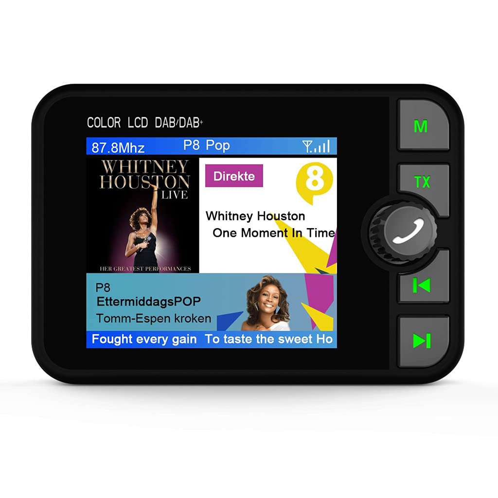 Receptor de radio DAB para coche con reproductor Bluetooth, compatible con transmisor FM