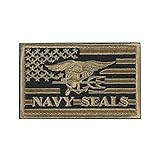 FRTKK Tactical US Flag Patch with Navy Seals Milltary Embroidered Applique Morale Hook & Loop Patch...