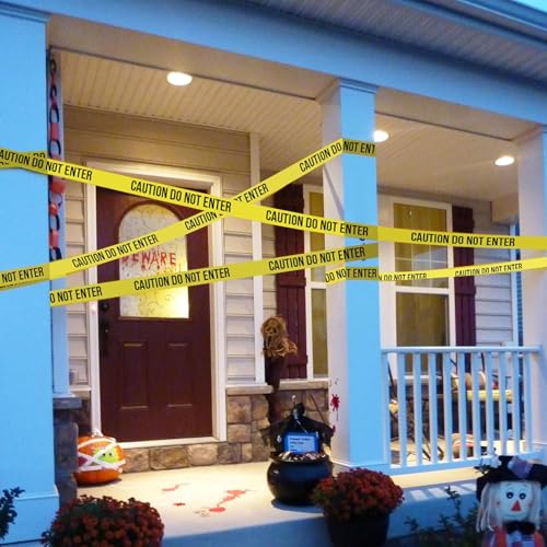 AISEY 2 Caution DO NOT Enter Tape 3in x 330ft Heavy-Duty Safety Barrier Tape for Construction, Hazard Zones, Crime Scenes & Restricted Areas – Bright Yellow with Black Text - Thumbnail 7