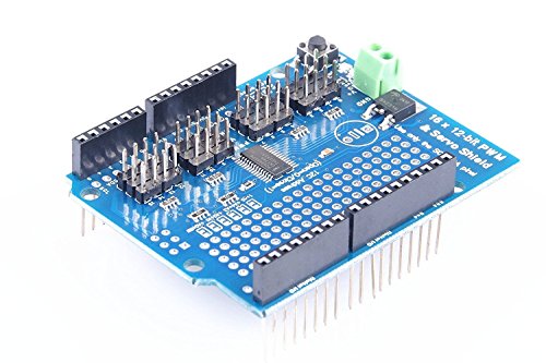 DollaTek PWM Servo Driver Module 16 Channel 12-bit PWM Servo Drive Shield Board for Arduino EK1690