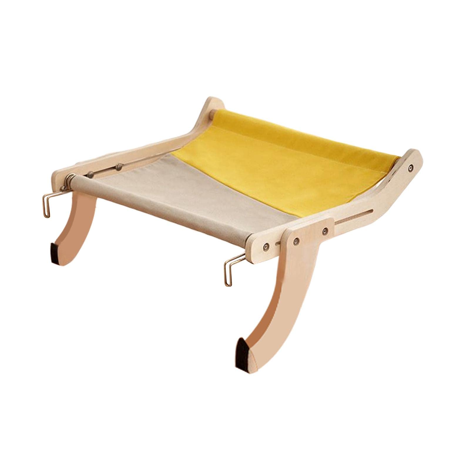 MagiDeal Chat fenêtre perchoir Balcon fenêtre Chat hamac étagère Robuste pour Chats d'intérieur Pas de Ventouse, Gris Jaune