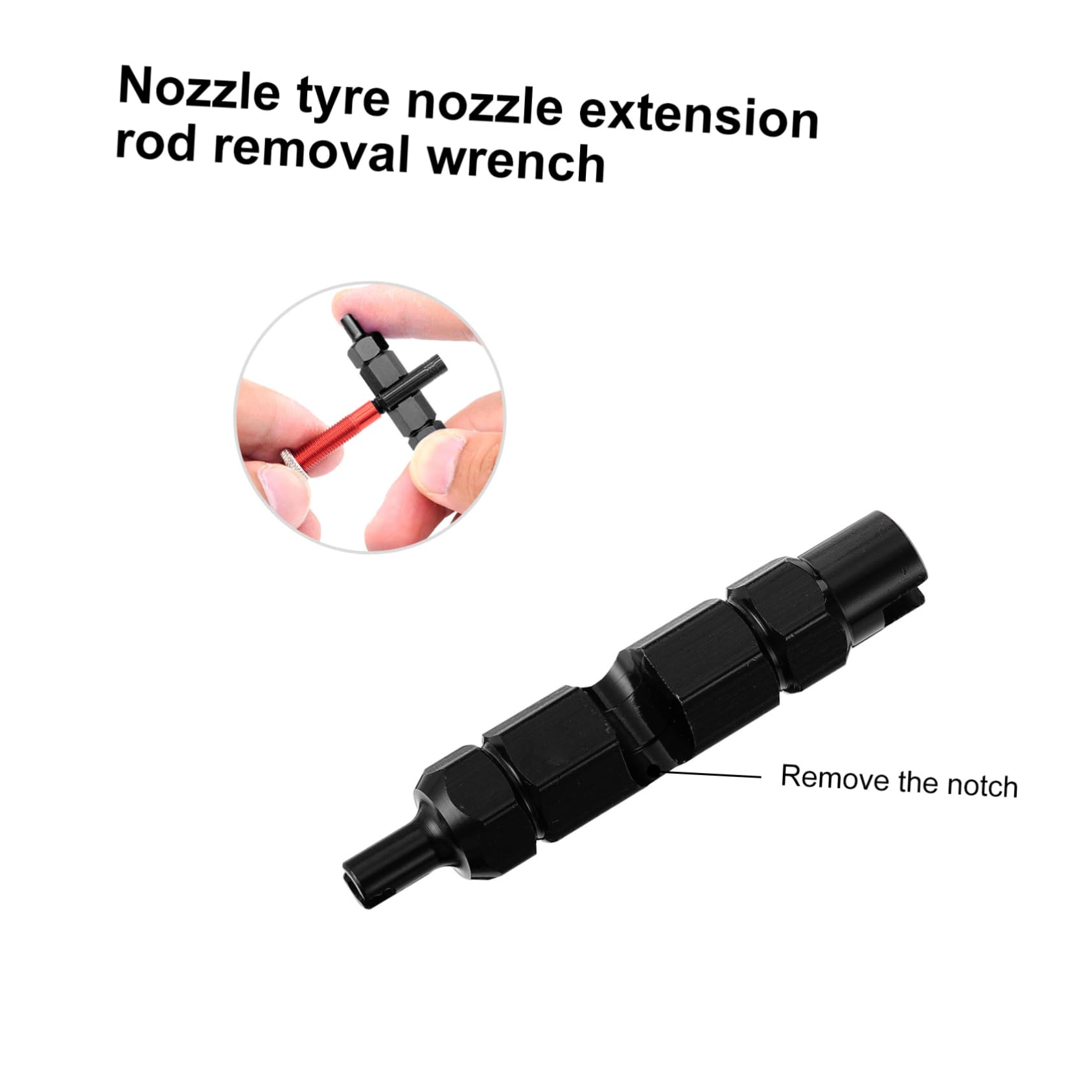 DOITOOL Tire Valve Stem Removal Tool Presta Valve Remove Tool American-style Gas Nozzle Wrench for Bike