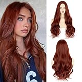 TIXBABY Auburn Wig-Long Auburn Wigs for Women Synthetic Heat Resistant Wig for Daily Party