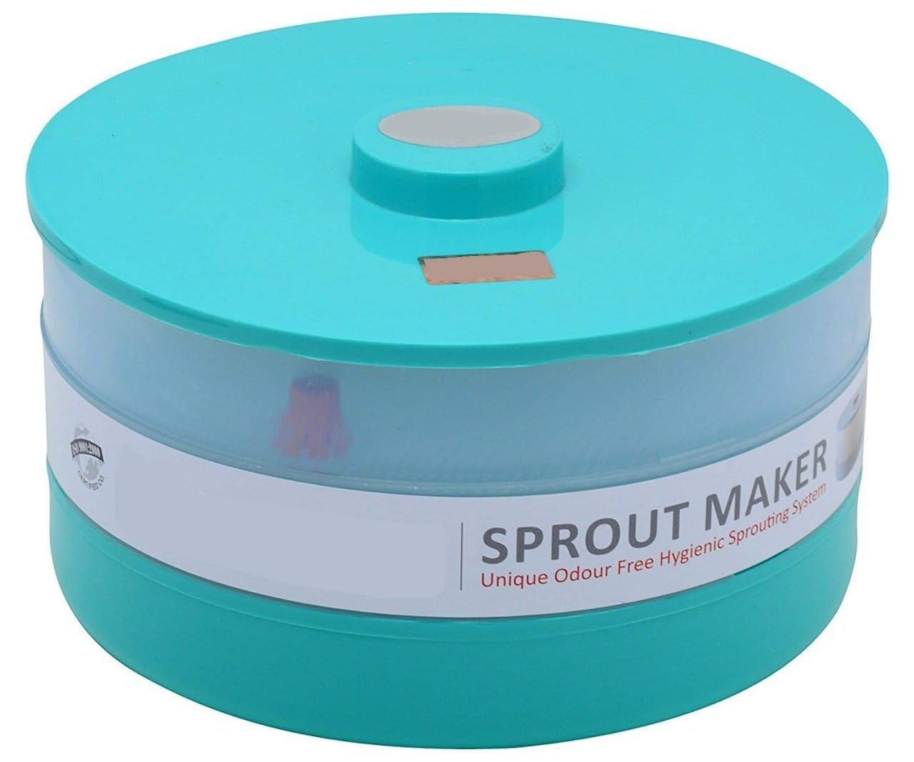 Aarnav Blue White Sprout Maker With 3 Compartments For Multi Purpose Use Organic Home Making Fresh Sprouts For Living Healthy Life Sprouter Germinator For Grains, Seeds, Beans, Organic Sprouting Trays - Medium Blue