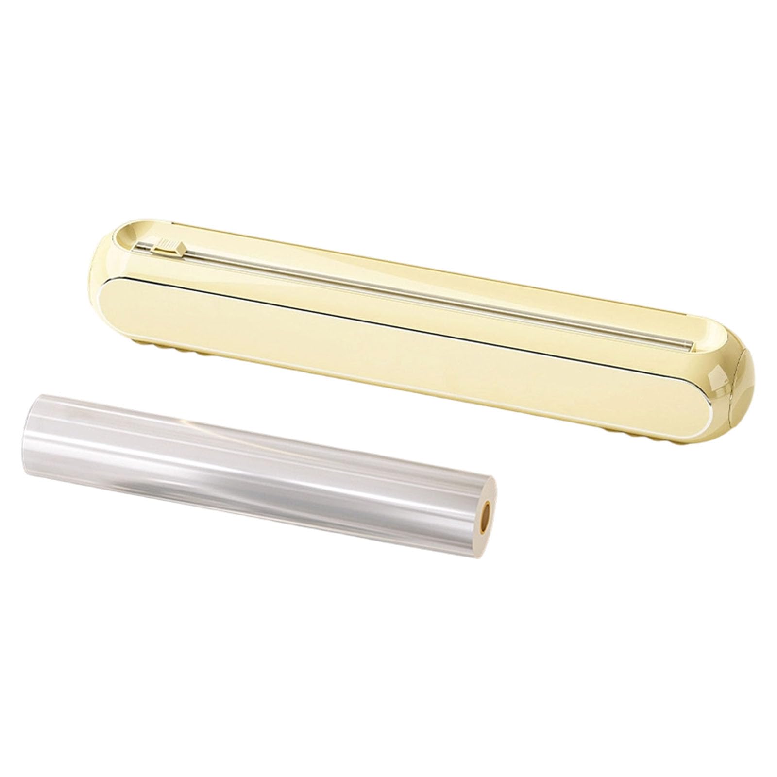 Elnwnnkc Yellow Refrigerator Mounted Wrap Dispenser With Efficient Cutting Abs Kitchen Accessory
