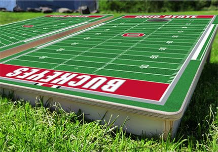 Ohio State Buckeyes Home Field Pro Cornhole Bean Bag Toss Game 24x48 with 8 Regulation 16oz Bags