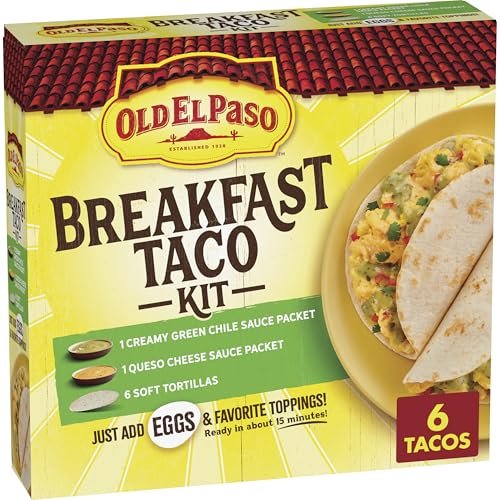 Old El Paso Breakfast Taco Kit with Sauces and Soft Tortillas, Makes 6 Tacos, 11.9 oz