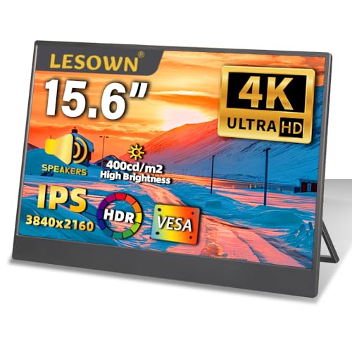 LESOWN 4K Portable Monitor 15.6