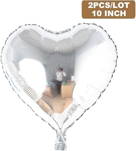 Miniatura 4 de 2 bolas de aire con forma de estrella de corazón de 100 in para niños baby shower cumpleaños bodas decoraciones de aluminio para fiestas 2 corazones