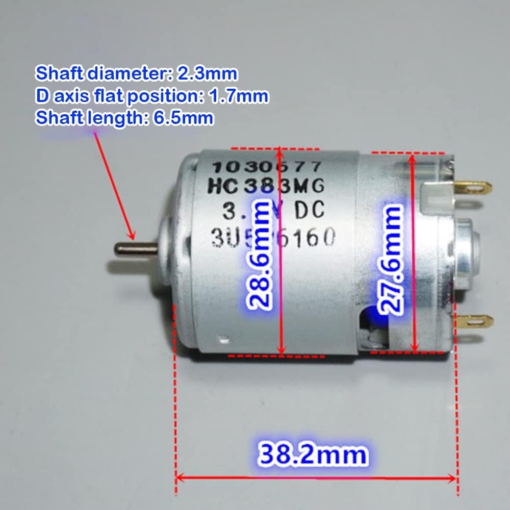 JOHNSON 380 High-speed Violent Motor DC 3.6V 4.2V 13000-21000 RPM High Torque Electric Screwdriver Tool Model Motor D-shaft