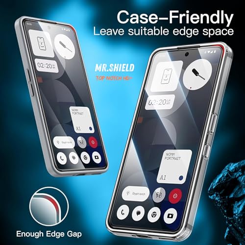 Image of Mr.Shield Top-Notch HD+ Tempered Glass Screen Protector Guard for Nothing Phone 4A Pro, Case Friendly, 9H Hardness, Military Grade Protection, Easy Installation kit [1 Pack]