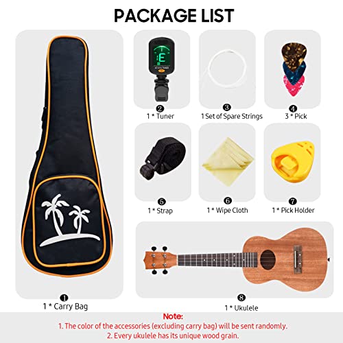 Btuty Ukulélé soprano ukulélé 4 cordes en acajou avec sac de transport, accordeur, cordes, chiffon de nettoyage, 3… - Les Beatles, Paul McCartney, John Lennon, RIngo Starr, George Harrison Btuty Ukulélé soprano ukulélé 4 cordes en acajou avec sac de transport, accordeur, cordes, chiffon de nettoyage, 3… – Image 7