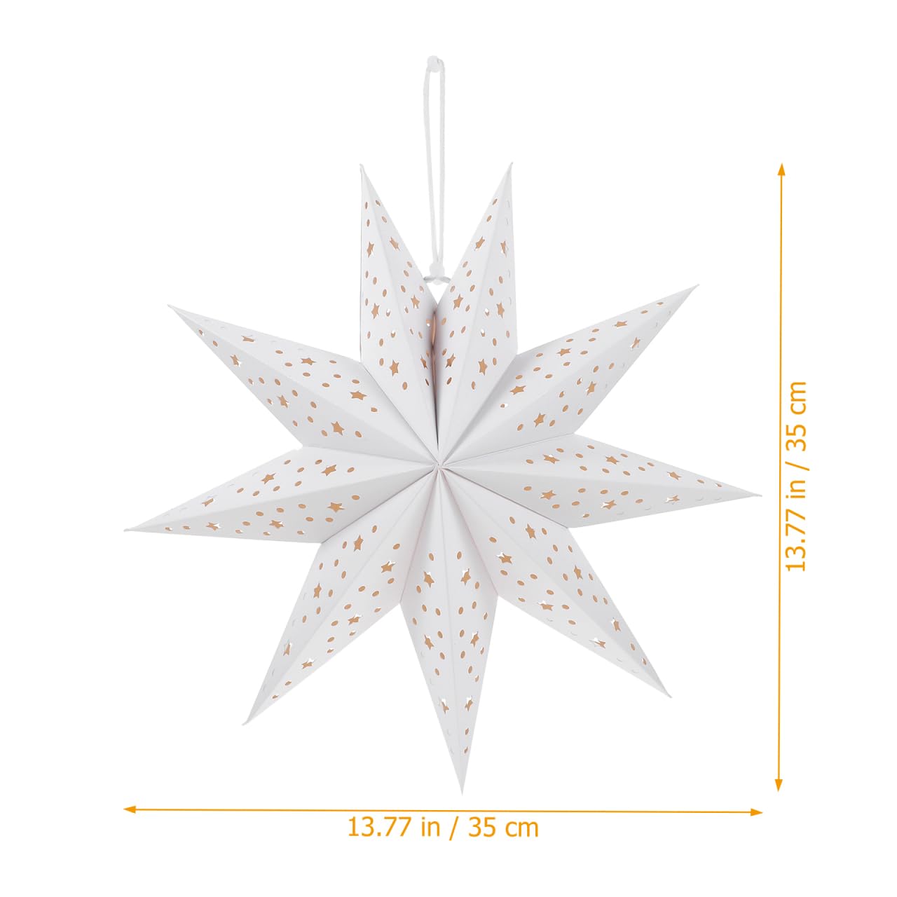Christmas Paper Star Lanterns, 3PCS Folding Paper Star Light Shade, 35cm Light up Nine-Pointed Christmas Lamp Shade - Image 4