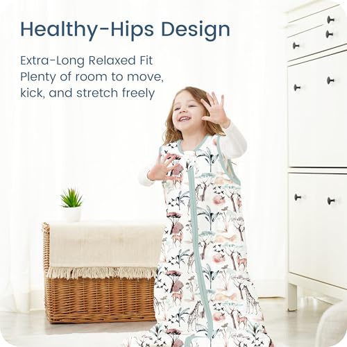 Image of Toddler Sleep Sack 2t-3t-4t, 1.0 TOG Sleep Sack with Sleeveless, Cozy Premium Baby Wearable Blanket with 2-way Safe Zipper All Season Sleeping Bags, 1-pack