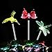Produktbild (Packung mit 3) Led Solarleuchte Garten, Solar Powered Farbe Stake Schmetterling Licht, Wasserdichte Led Licht Aussen (Schmetterling, Kolibri, Libelle)