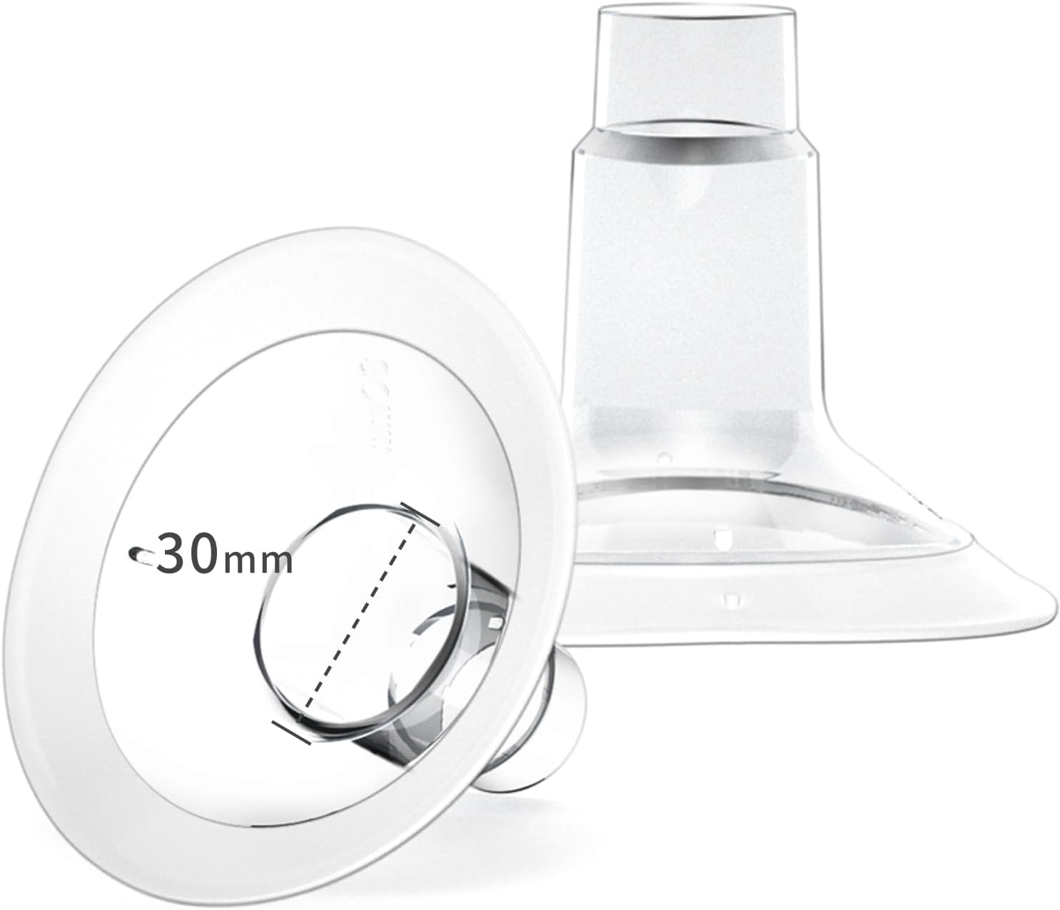 30mm Oval Flanges Breast Pump Parts Compatible with Medela Breast Pumps PersonalFit, Maxflow, Freestyle Flex Swing Maxi Connector