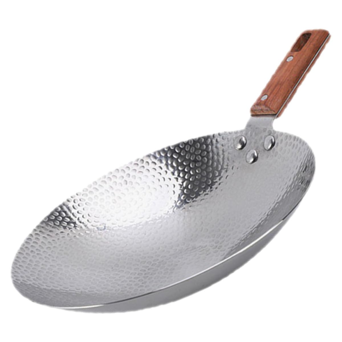 Poêle en acier inoxydable 22 cm LABRIMP avec manche en bois pour cuisine