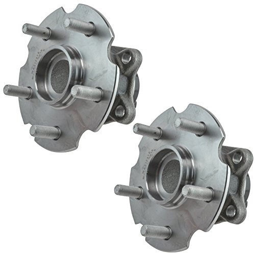 Image of TRQ Rear Left and Right Wheel Bearing and Hub Assembly Set 2 Piece Compatible with 06-18 Toyota RAV4 FWD 17-18 Corolla iM 2016 Scion iM 11-16 tC 10-12 Lexus HS250h 15-17 NX200t FWD 18-21 NX300