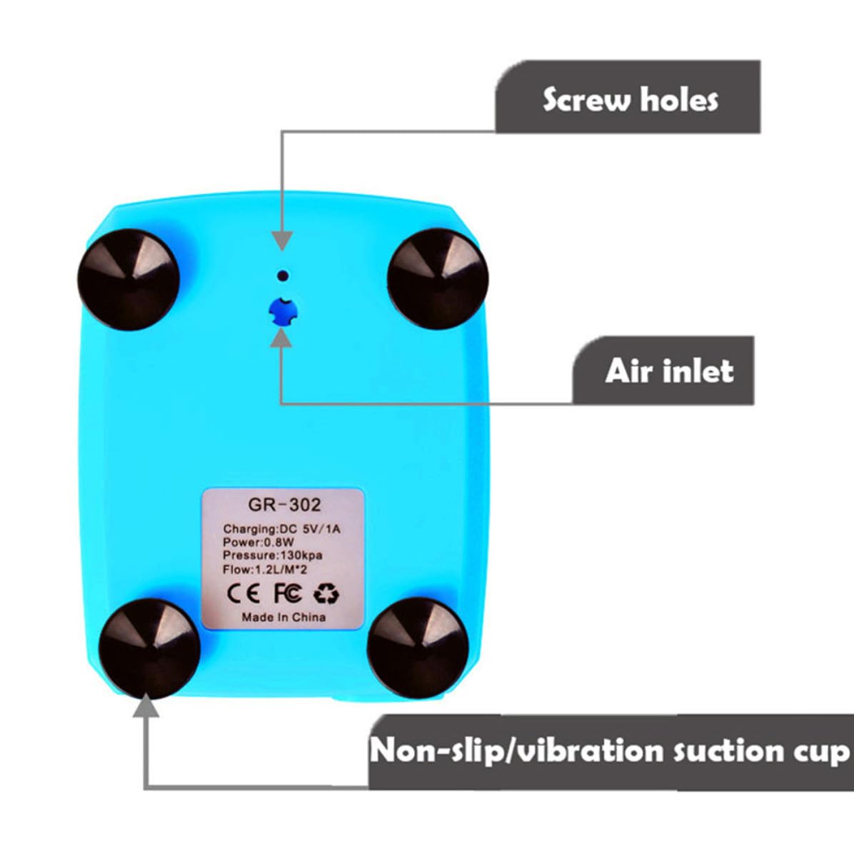 Bomba de Aire para Acuario Solar Doble Orificio y USB Recargable